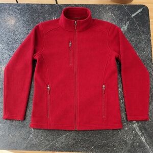 L.L. Bean Red Fleece Jacket